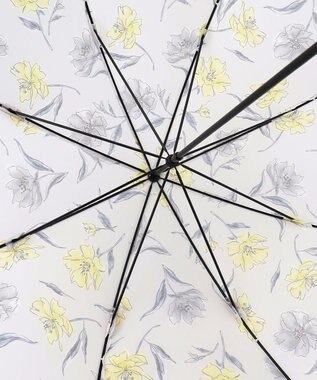 ANY SIS 【WEB限定】晴雨兼用アクアラインフラワー 長傘 ライトグレー系