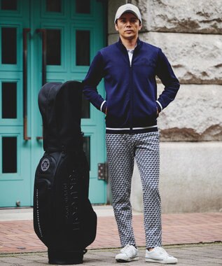 23区GOLF 【MEN】【ウォッシャブル】フルジップニットブルゾン ネイビー系