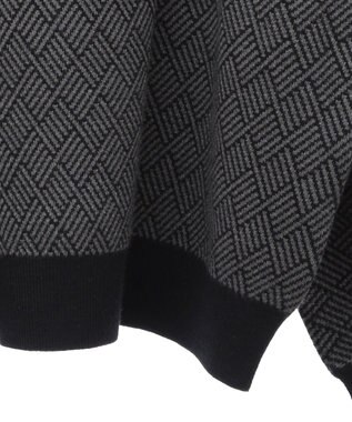 AMERICAN HOLIC バイパチ幾何学柄ニットプルオーバー Gray Mixture