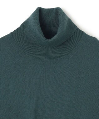 JOSEPH HOMME 【WEB・一部店舗限定】ウールコットンプレーン　タートルネックニット ピーコックグリーン系