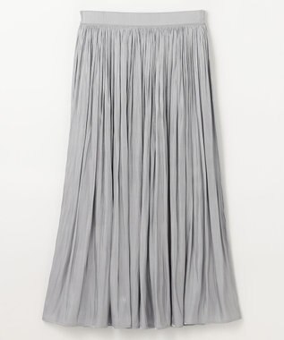 ANY L 【ウエストゴム】シャイニーギャザースカート ライトグレー