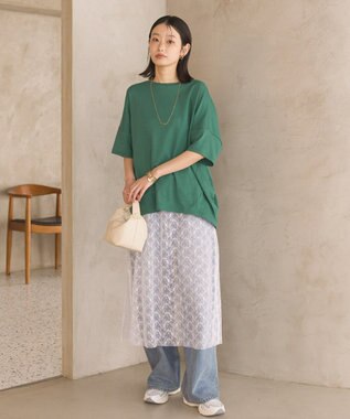 AMERICAN HOLIC 【新色追加】【接触冷感】コクーンシルエットカットソー Green