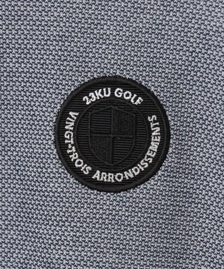 23区GOLF 定番人気【MEN】ハニカムカノコ 長袖ポロシャツ グレー系