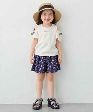 ANY KIDS 【綿100%】オンオフショルダー Tシャツ エクリュ