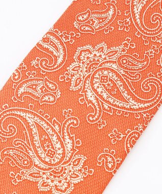 J.PRESS MEN ペイズリーハンドプリント ネクタイ オレンジ系6