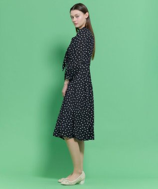 TOCCA 【八木アリサさん着用】【消臭】PROMISE RIBBON ROSETTE ドット柄ドレス ブラック系5