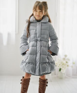 組曲 KIDS 【150-170㎝】ロング ダウン サックスブルー系