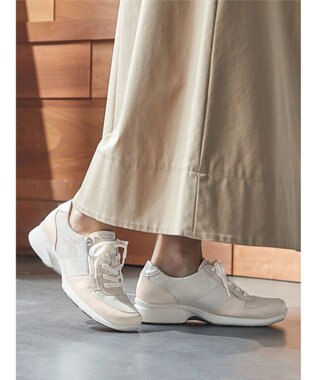 ASICS WALKING ペダラ スニーカー ジップ レディース 2E ホワイト系