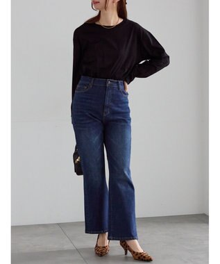 Te chichi シルケット天竺ロングスリーブTee ブラック