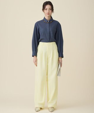 自由区 ヴィンテージツイルナイロン パンツ イエロー