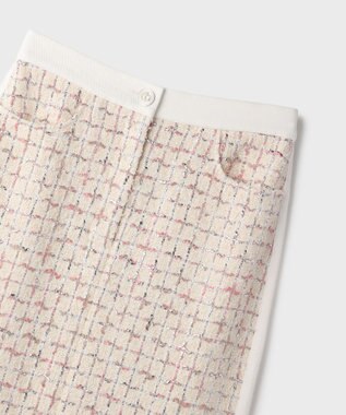 GRACE CONTINENTAL ツイードライン切替スカート キナリ