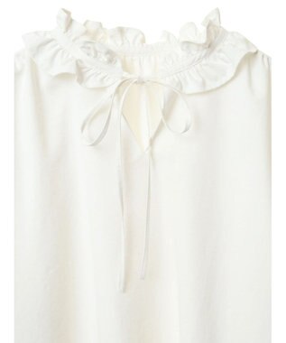 CRAFT STANDARD BOUTIQUE デシンフリル刺繍スリーブブラウス Off White