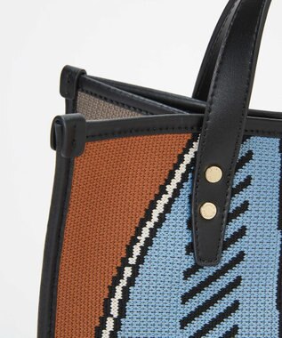 TOPKAPI 【TREASURE TOPKAPI】ニットジャガード  2way ミニ トートバッグ オレンジ