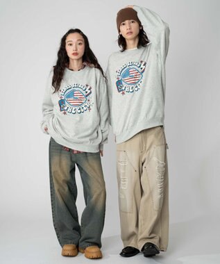 WEGO 【2025年秋冬新作/SMLXLサイズ展開/ユニセックス着用ITEM】アソートグラフィックプルオーバー2 柄39