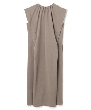 BEIGE， 【洗える/接触冷感/速乾/UVケア対応】BATEAU / フレンチスリーブAラインタックワンピース Taupe
