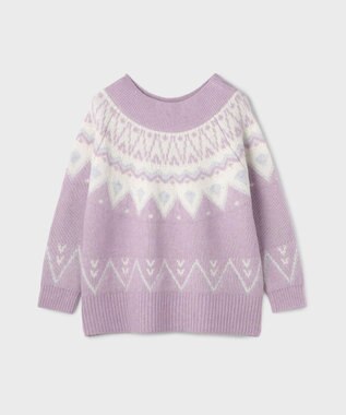 GRACE CONTINENTAL フェアアイルニットトップ ラベンダー