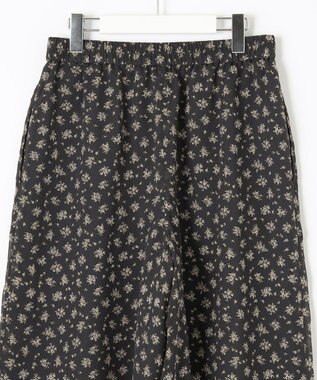 J.PRESS LADIES 【洗える】楊柳フラワープリント キュロット パンツ グレー系5
