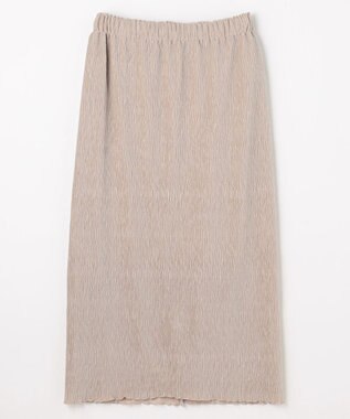 ANY L 【ウエストゴム】シュリンクベロアスカート ベージュ