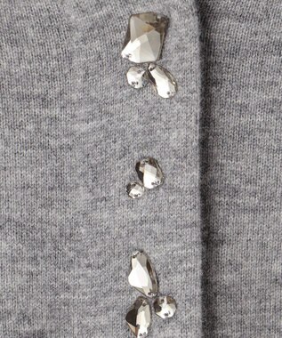 ICB 【洗える】 ジュエルニットカーディガン ライトグレー系