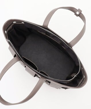 Y'SACCS 【リサイクルレザー】メッシュかごバッグ　large グレージュ×グレージュ