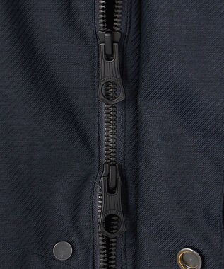 GOTAIRIKU 25年新作/3シーズン対応【仕事で着用可】メランジカルゼ フーデッドブルゾン_無地 ネイビー系