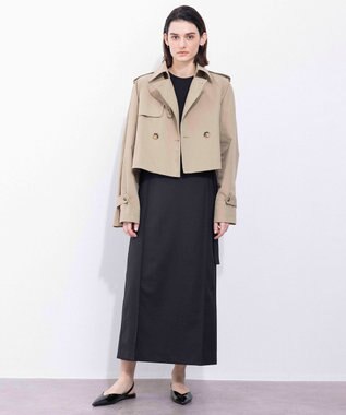 NAVE 【Nave・セットアップ可】ウールポリエステルツイルスカート ブラック系