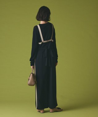 GRACE CONTINENTAL トリアセバイカラーサロペット ブラック