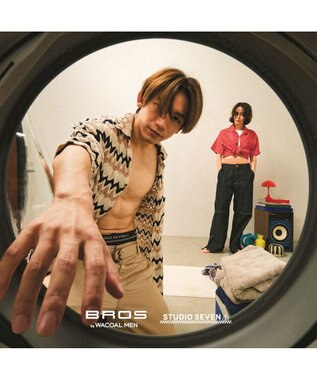 WACOAL MEN メンズ <STUDIO SEVEN>コラボ 【PANTS HOLIC】 ボクサーパンツ ワンサイズ(S-LL) 立体成型 適度なフィット感 前閉じ 下着 GT3777 /ブロス ブラック