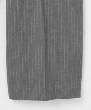 ANY L 【洗濯機可/ウエストゴム/２ＷＡＹストレッチ】ワイドパンツ グレーストライプ