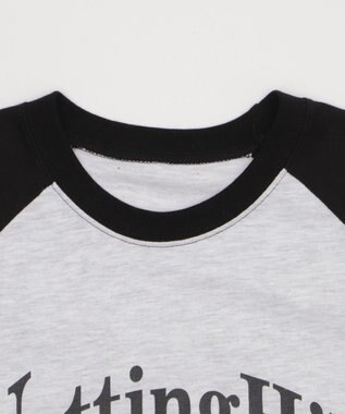 WEGO レタリングラグランT ブラック