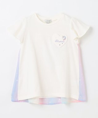 ANY KIDS ひらひら バックシャンTシャツ エクリュ