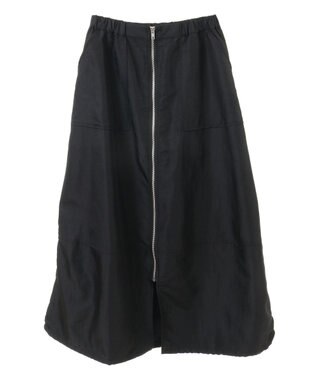 Green Parks フロントＺｉｐコクーンスカート Black