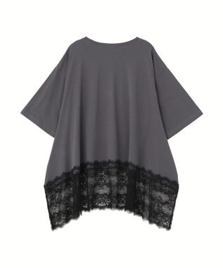 Green Parks 裾イレヘムレースプルオーバー Charcoal Gray