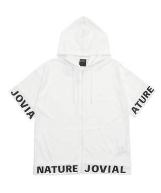 WEGO 【MLXLサイズ展開】グラフィックZIPパーカー（SS） ホワイト