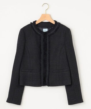 組曲 S 【KUMIKYOKU NAVY】ラメループモールツイード ジャケット ネイビー系