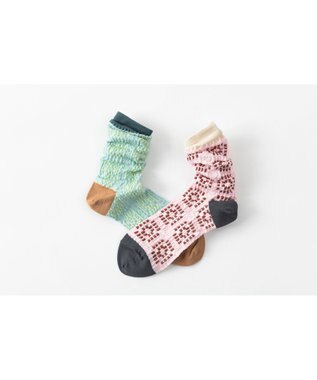 TRICOTE かぎあみ柄パンピーソックス 40MINT
