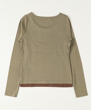 WEGO レイヤードグラフィックTOP カーキ