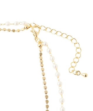 Green Parks ・ＨＡＬＦ　ＴＩＭＥ　パールチェーン２連ネックレス Gold