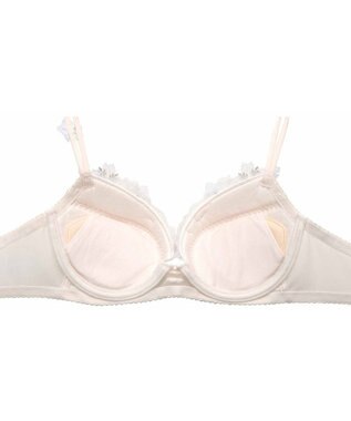 WACOAL ブラジャー 【リボンブラ 胸もとフィットながもち】 動いてもパカパカしにくい レディース BXD409 /ワコール ホワイト