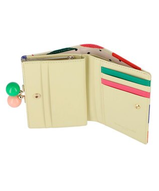 tsumori chisato CARRY カラフルズームドット ２つ折り財布 がま口 ホワイト