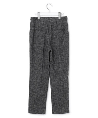 ICB L 【先行予約】ミックスブッチャー クロップドパンツ ブラック×オフホワイト