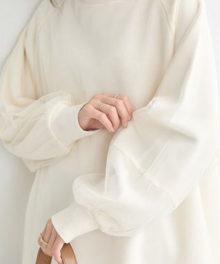 earth music&ecology シアーレイヤードプルオーバー Ivory