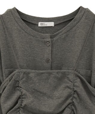 CRAFT STANDARD BOUTIQUE 2点セット/カーディガン＆ビスチェ Gray Mixture