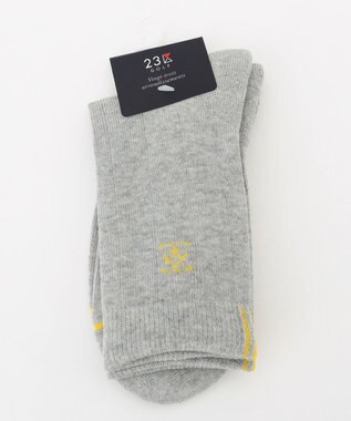 23区GOLF 【WOMEN】カラーラインソックス ライトグレー系