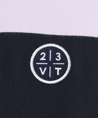 23区GOLF 【WOMEN】【ウォッシャブル】カラーブロックモックネック ニット ネイビー系1