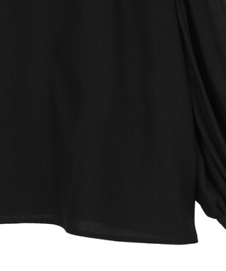 Green Parks Ｏ．袖プリーツブラウス Black