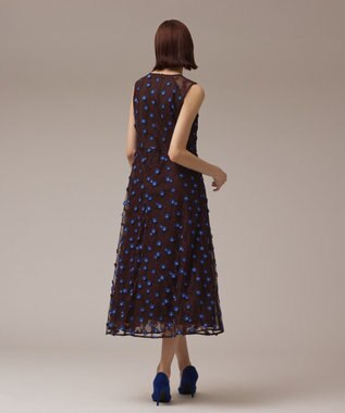 GRACE CONTINENTAL バイカラーレースワンピース ブラウン