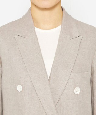 uncrave ヘリンボーン リネン ジャケット（uncrave WHITE） フラックスA