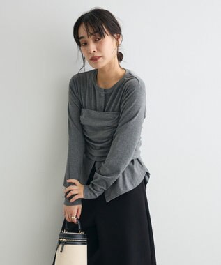 CRAFT STANDARD BOUTIQUE 2点セット/カーディガン＆ビスチェ Gray Mixture