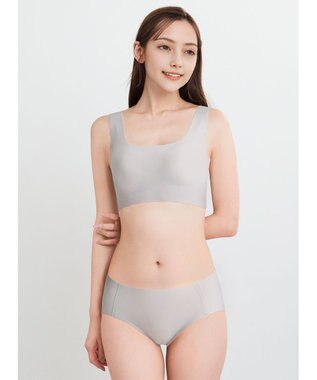 WACOAL 【GOCOCi ゴコチ】 ノンワイヤーブラ ハーフトップ まるでつけていないような着ごこち フラット仕上げ ホックなし CGG535 /ワコール グレー